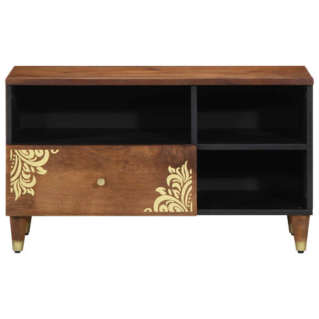 Vidaxl tv-kast met lade honingbruin 80 x 33 x 46 cm massief mango hout