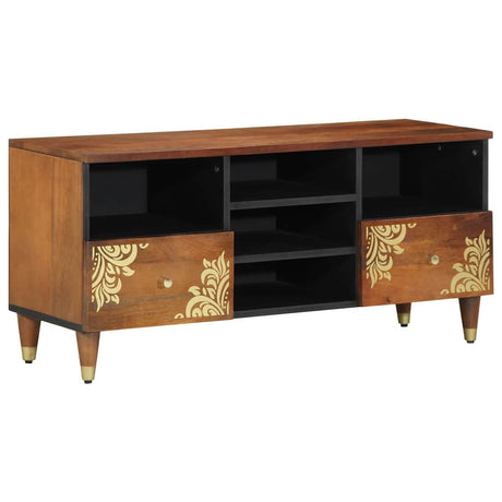 Vidaxl tv-kast honingbruin 100 x 33 x 46 cm massief mango hout