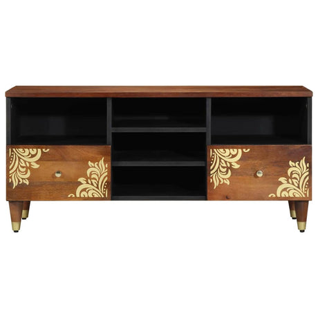 Vidaxl tv-kast honingbruin 100 x 33 x 46 cm massief mango hout