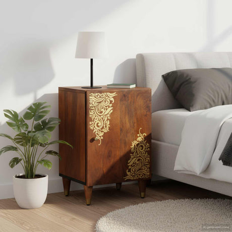 Vidaxl badkamerkast honingbruin 38 x 33 x 58 cm massief mango hout
