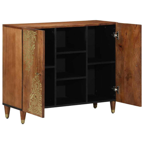 Vidaxl dressoir bruin 90 x 33 x 75 cm massief mango hout