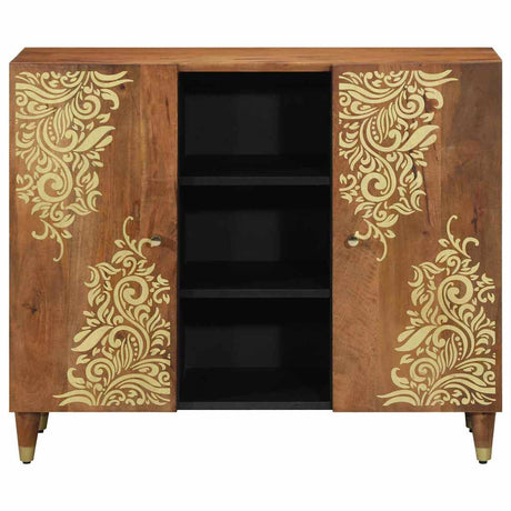 Vidaxl dressoir bruin 90 x 33 x 75 cm massief mango hout