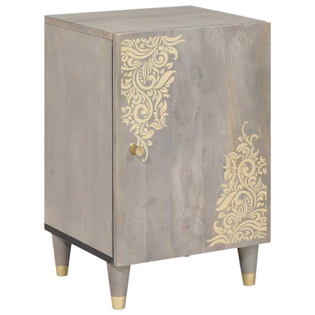 Vidaxl badkamerkast grijs 38 x 33 x 58 cm massief mango hout