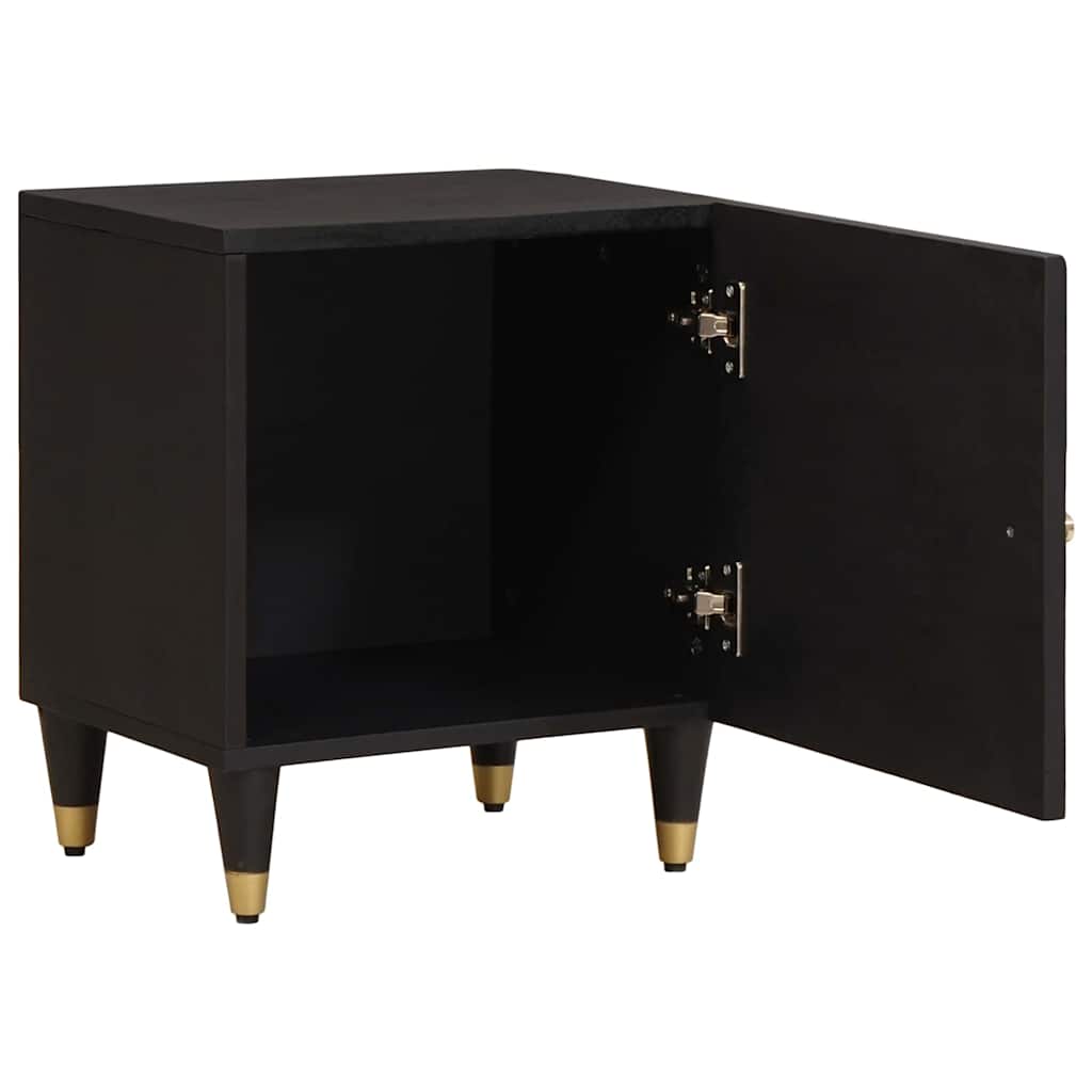 Vidaxl nachtkastje met deur 2 st zwart 40 x 33 x 46 cm