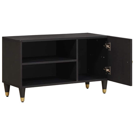 Vidaxl tv-kast zwart 80 x 33 x 46 cm massief mango hout
