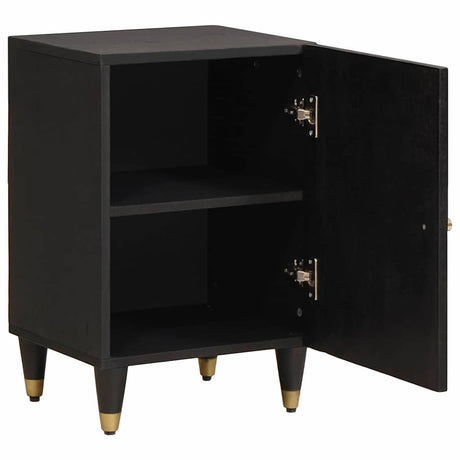 Vidaxl badkamerkast zwart 38 x 33 x 58 cm massief mango hout