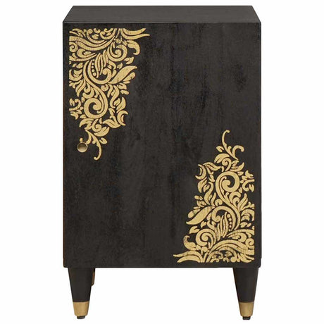 Vidaxl badkamerkast zwart 38 x 33 x 58 cm massief mango hout
