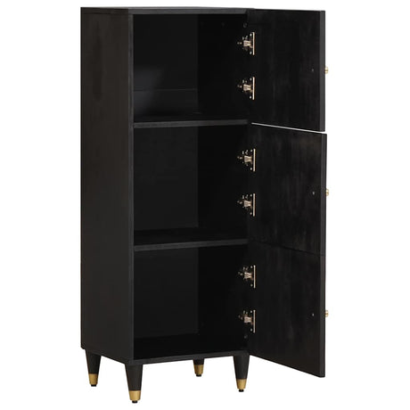 Vidaxl hoge kast met plank zwart 40 x 33 x 110 cm massief mango hout