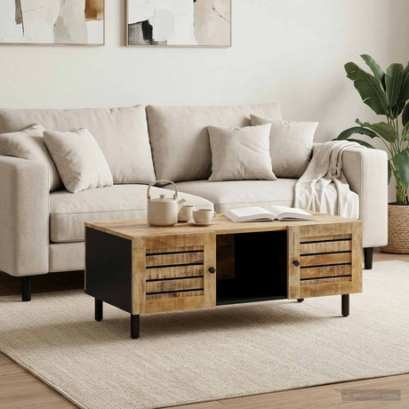 Vidaxl salontafel naturel 100 x 54 x 40 cm massief mango hout
