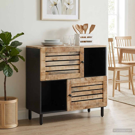 Vidaxl opslagkasten bruin 80 x 33,5 x 75 cm massief mango hout