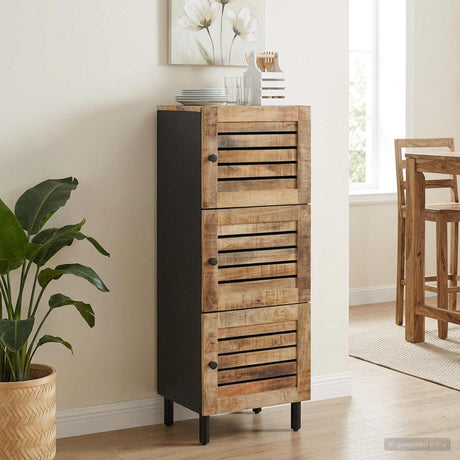Vidaxl opslagkasten naturel 40 x 33 x 110 cm massief mango hout