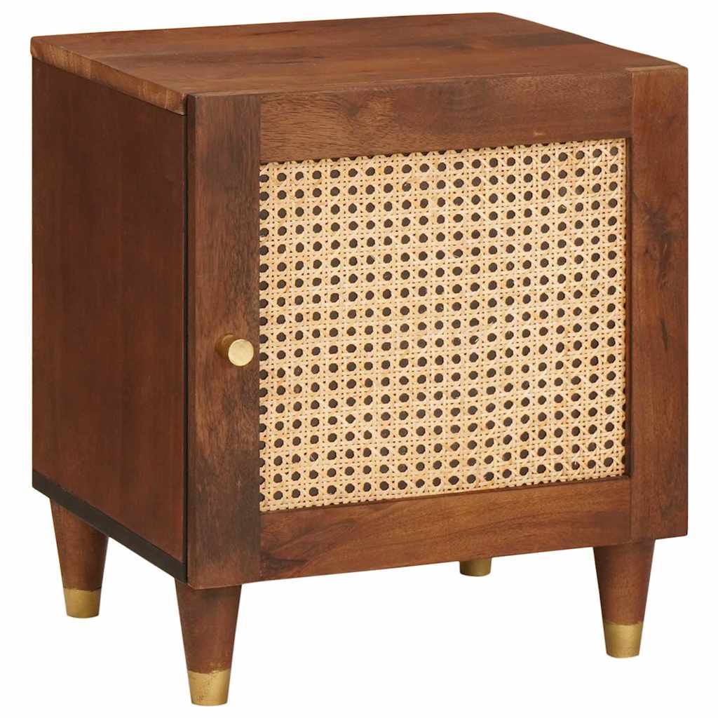 Vidaxl nachtkastje bruin 40 x 33,5 x 46 cm massief acaciahout