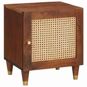 Vidaxl nachtkastje bruin 40 x 33,5 x 46 cm massief acaciahout