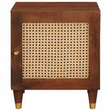 Vidaxl nachtkastje bruin 40 x 33,5 x 46 cm massief acaciahout