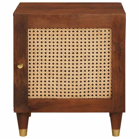 Vidaxl nachtkastje bruin 40 x 33,5 x 46 cm massief acaciahout