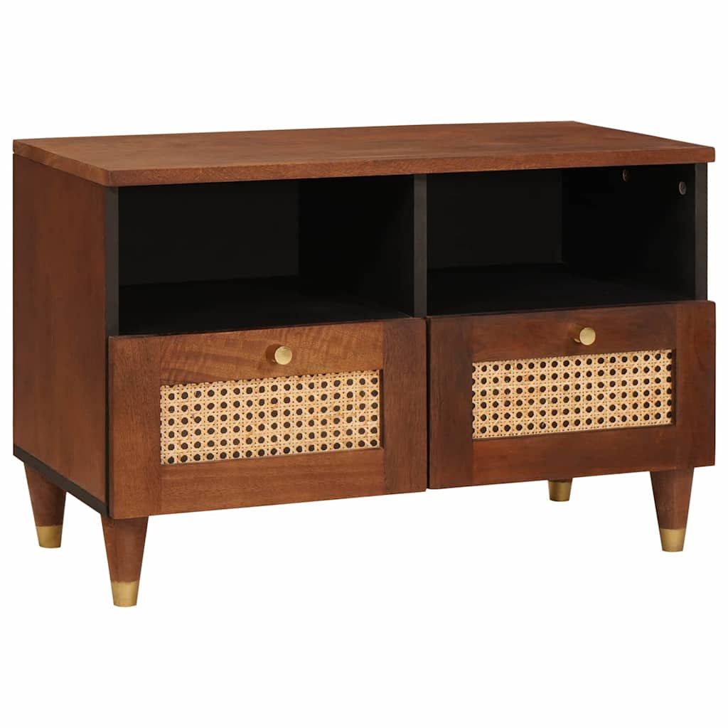 Vidaxl tv-kast met lade bruin 70 x 33,5 x 46 cm massief mango hout