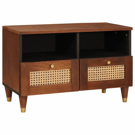 Vidaxl tv-kast met lade bruin 70 x 33,5 x 46 cm massief mango hout