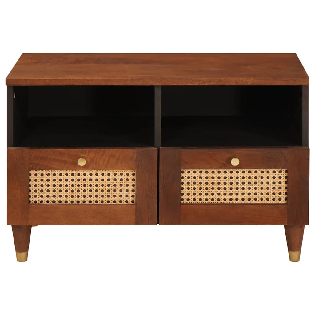 Vidaxl tv-kast met lade bruin 70 x 33,5 x 46 cm massief mango hout