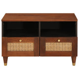Vidaxl tv-kast met lade bruin 70 x 33,5 x 46 cm massief mango hout