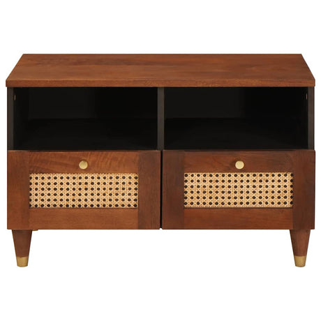 Vidaxl tv-kast met lade bruin 70 x 33,5 x 46 cm massief mango hout