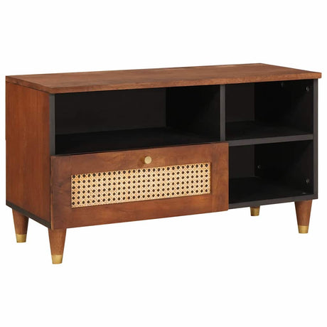 Vidaxl tv-kast bruin 80 x 33,5 x 46 cm massief mango hout