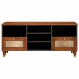Vidaxl tv-kast met lade bruin 100 x 33,5 x 46 cm massief mango hout