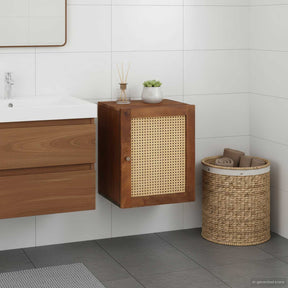Vidaxl badkamerkast bruin 38 x 33,5 x 48 cm bewerkt hout