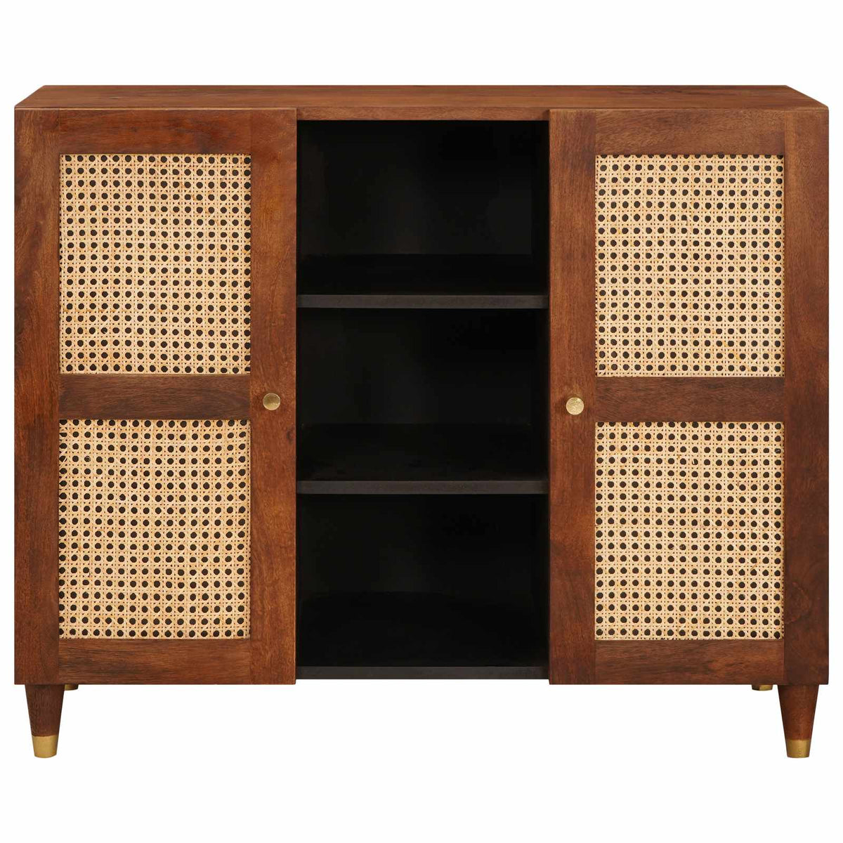 Vidaxl dressoir bruin 90 x 33,5 x 75 cm massief mango hout