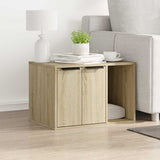 Vidaxl kattenbakkast 60x40x40 cm bewerkt hout sonoma eikenkleurig