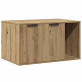 Vidaxl kattenbakkast 80x50x45 cm bewerkt hout artisanaal eikenkleurig