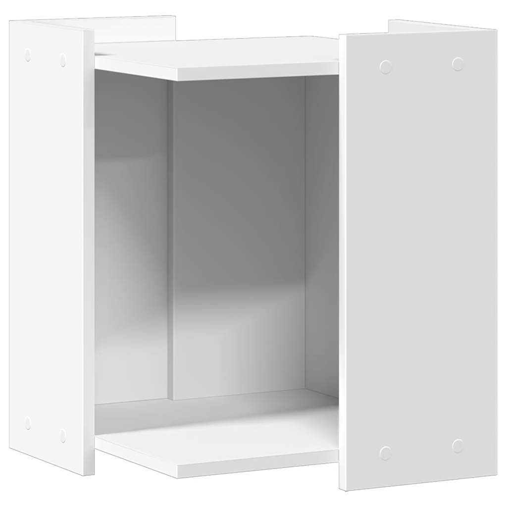 Vidaxxl Katzentoilette 42x42x51 cm, lackiertes Holz weiß