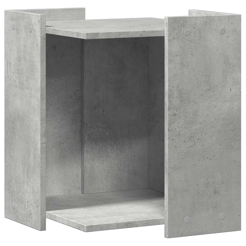 Vidaxxl Katzentoilette 42x42x51 cm Holzwerkstoff betongrau