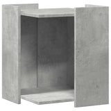 Vidaxxl Katzentoilette 42x42x51 cm Holzwerkstoff betongrau