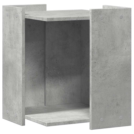 Vidaxxl Katzentoilette 42x42x51 cm Holzwerkstoff betongrau