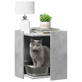 Vidaxxl Katzentoilette 42x42x51 cm Holzwerkstoff betongrau