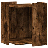 Vidaxxl Katzentoilette 42x42x51 cm verarbeitetes Holz, geräucherte Eiche