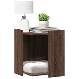 Vidaxxl Katzentoilette 42x42x51 cm, fertiges Holz, braune Eiche
