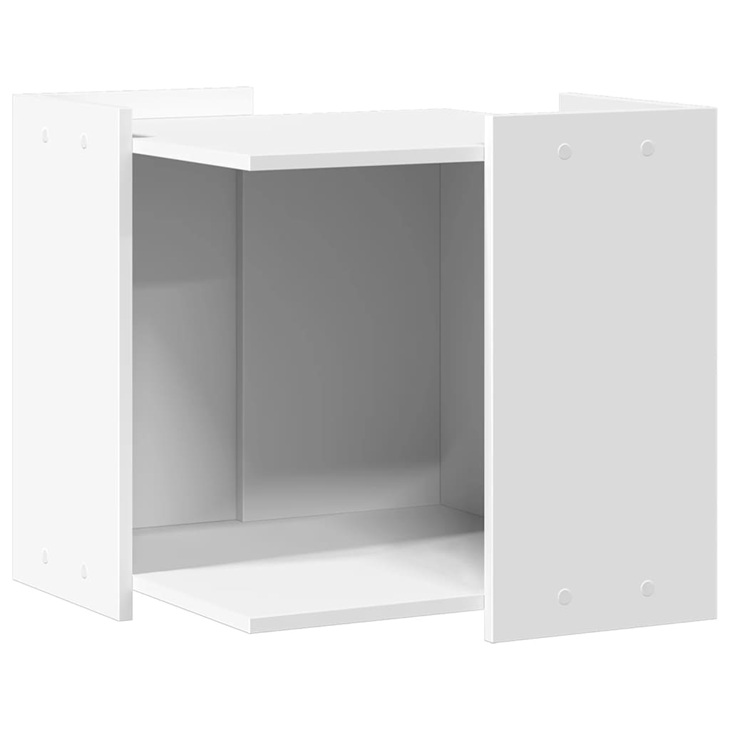 Vidaxxl Katzentoilette 53x53x51 cm, lackiertes Holz weiß