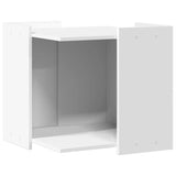 Vidaxxl Katzentoilette 53x53x51 cm, lackiertes Holz weiß