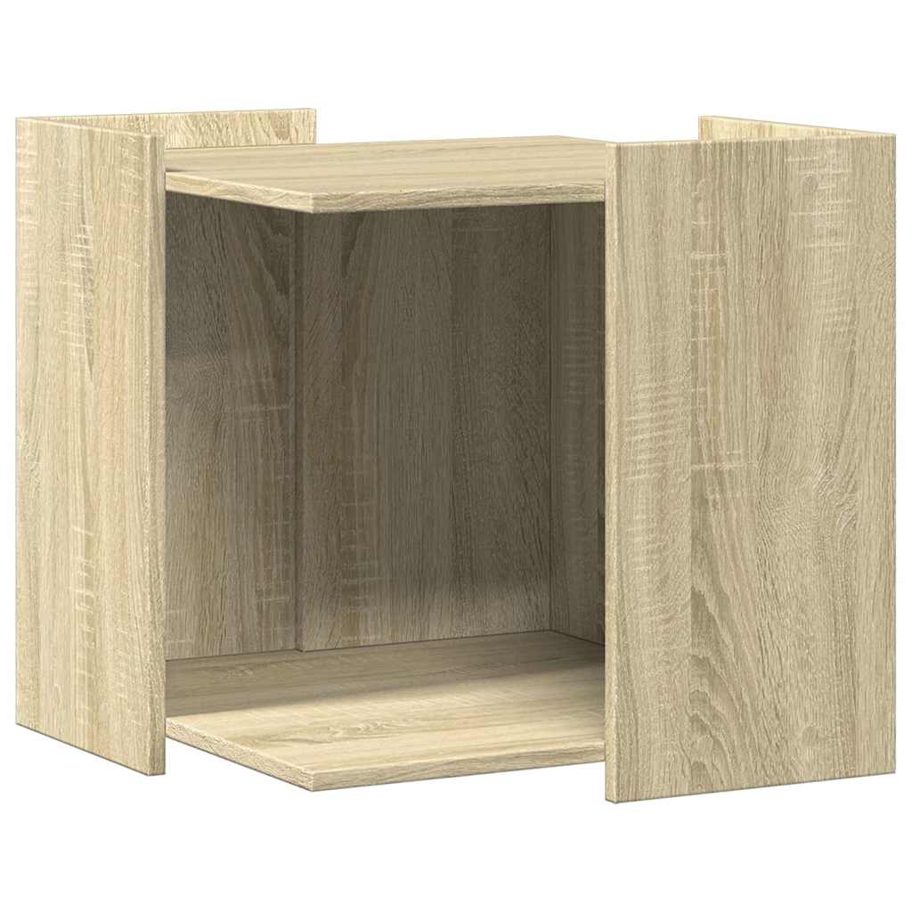 Vidaxxl Katzentoilette 53 x 53 x 51 cm, lackiert in Sonoma-Eiche