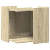 Vidaxxl Katzentoilette 53 x 53 x 51 cm, lackiert in Sonoma-Eiche