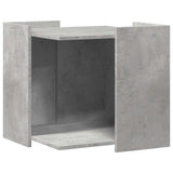 Vidaxxl Katzentoilette 53x53x51 cm Holzwerkstoff betongrau