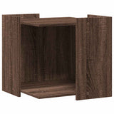 Vidaxxl Katzentoilette 53 x 53 x 51 cm, fertiges Holz, braune Eiche
