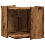 Vidaxxl Katzentoilette 53x53x51 cm fertiges Holz, altholzfarben