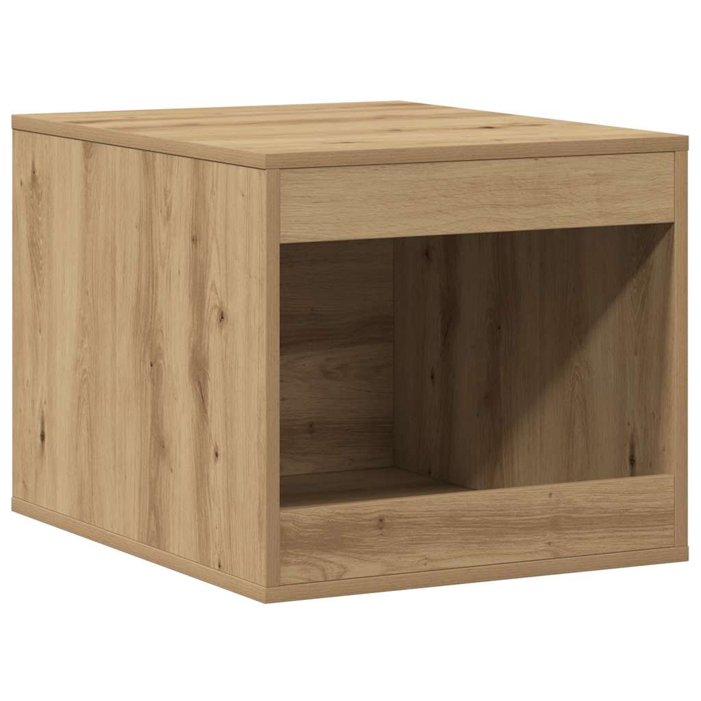 Vidaxxl Katzentoilette 47x59x42 cm aus handgefertigtem Holz, handwerkliche Eichenfarbe