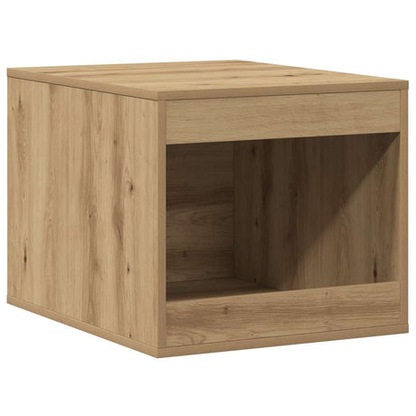Vidaxxl Katzentoilette 47x59x42 cm aus handgefertigtem Holz, handwerkliche Eichenfarbe