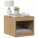 Vidaxxl Katzentoilette 47x59x42 cm aus handgefertigtem Holz, handwerkliche Eichenfarbe