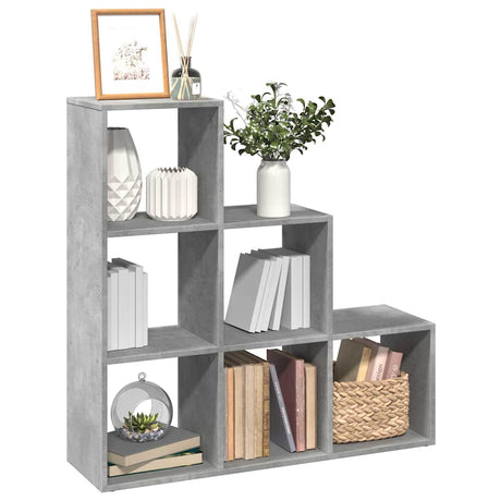 Vidaxl kamerscherm boekenkast 3-laags 99x29x99 cm hout betongrijs