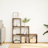 Vidaxl kamerscherm boekenkast 3-laags 99x29x99 cm hout gerookt eiken