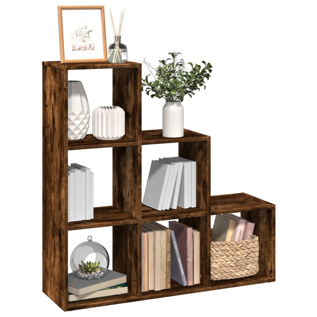 Vidaxl kamerscherm boekenkast 3-laags 99x29x99 cm hout gerookt eiken